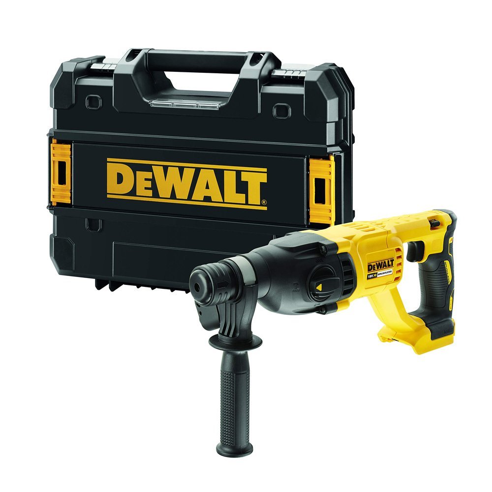 DEWALT 18V XR Brushless 26mm SDS-Plus Hammer Drill - Bare Unit (No Battery or Charger), Metallic Silver, DCH133NT
