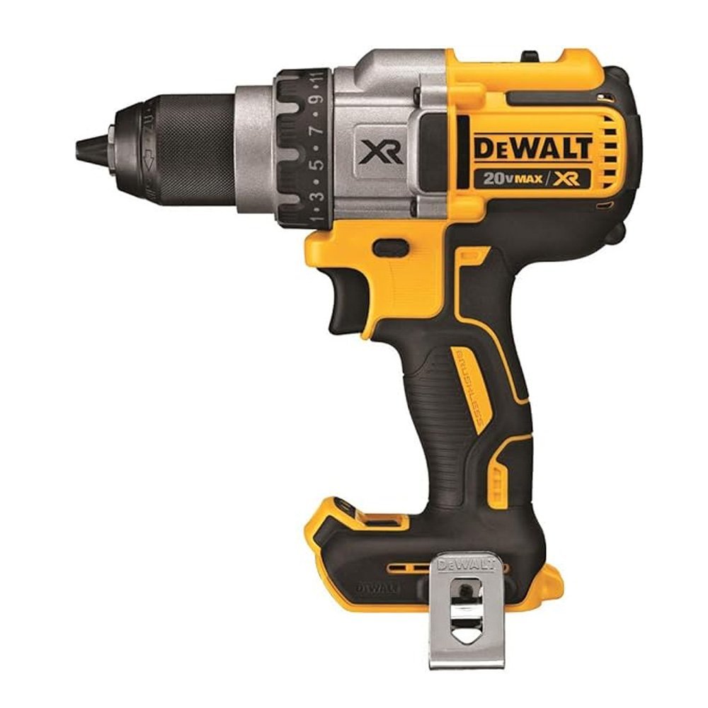 DEWALT DCD996N 18V XR 3-Speed Brushless Hammer Combi Drill (Body Only), 820 W, 18 V, Yellow/Black