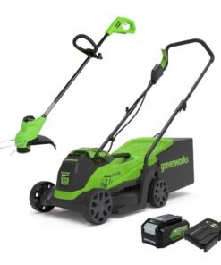 Greenworks Electric Lawn Mower & Cordless Grass Trimmer